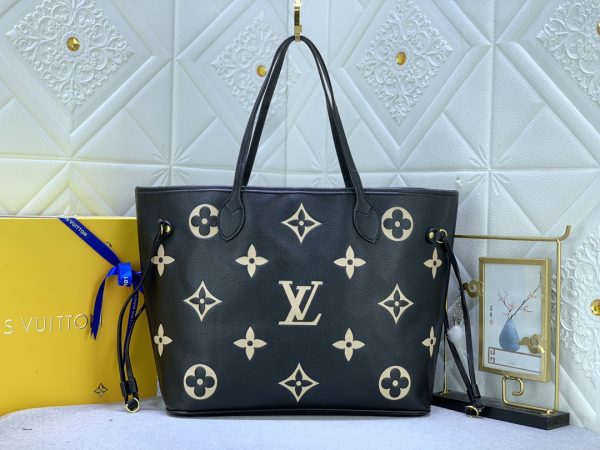 Neverfull M45679 MM Tote Bag White/Black
