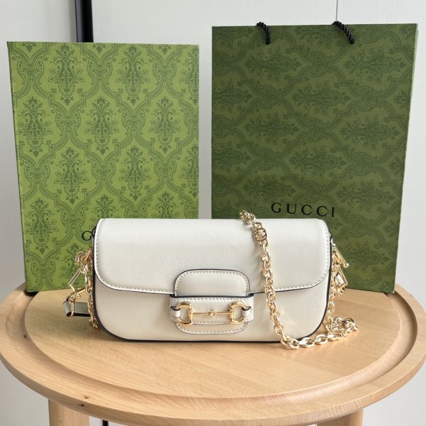 Horsebit 1955 small shoulder bag-White