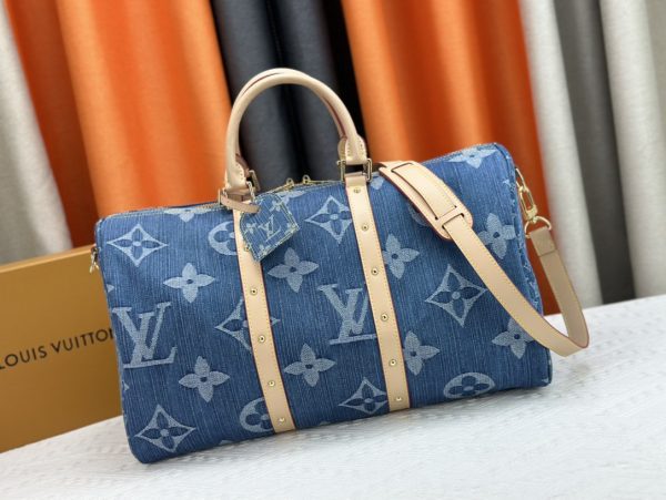 Denim Keepall Bandoulière 45