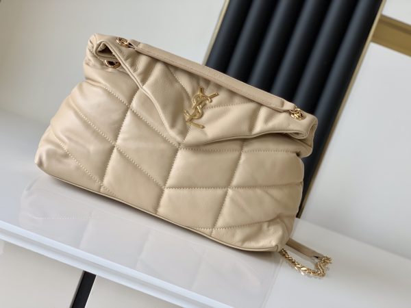 Puffer Medium In Nappa Leather Beige