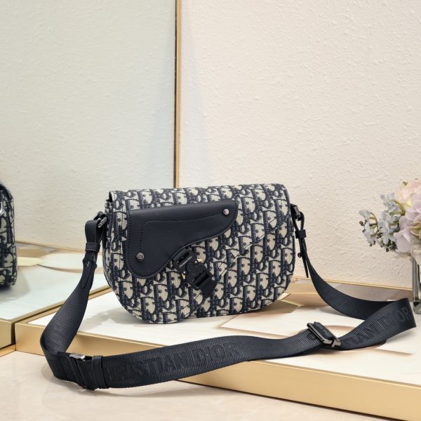 Mini Saddle Messenger Bag with Flap beige