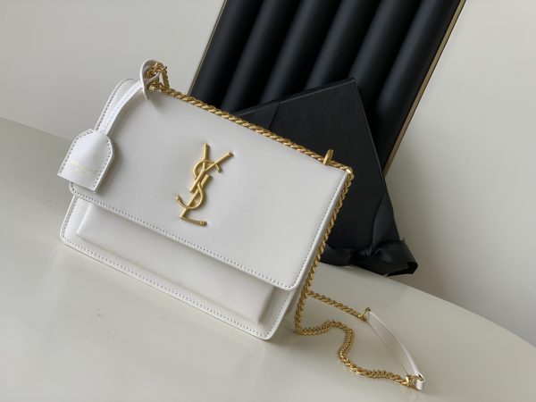 Sunset Medium In Smooth Leather white