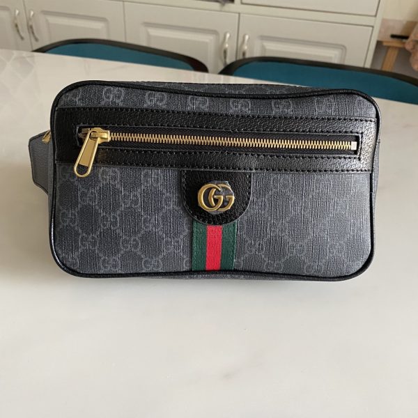 OPHIDIA GG BELT BAG black