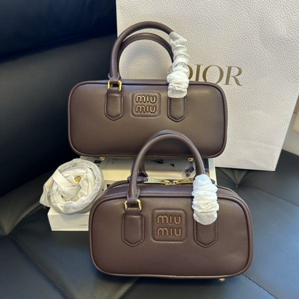 Arcadie leather bag s/m coffee