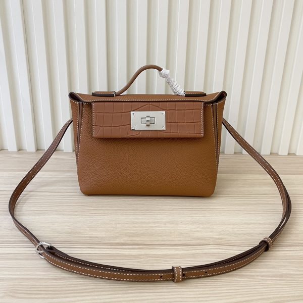 Kelly Togo Matte Alligator Swift Touch 24 brown