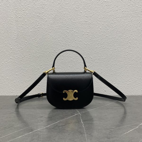 Mini Besace Clea In Patent Calfskin black