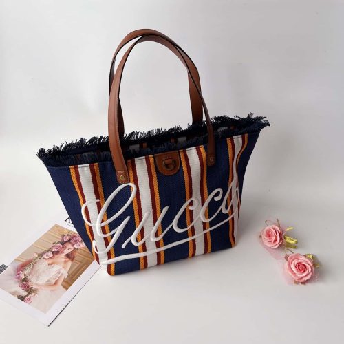 Embroidered Medium Canvas Tote Bag (10)