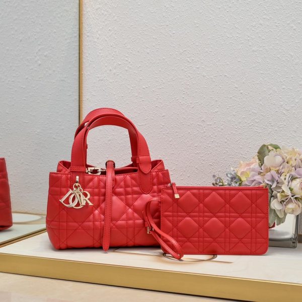 Small Dior Toujours Bag- Red