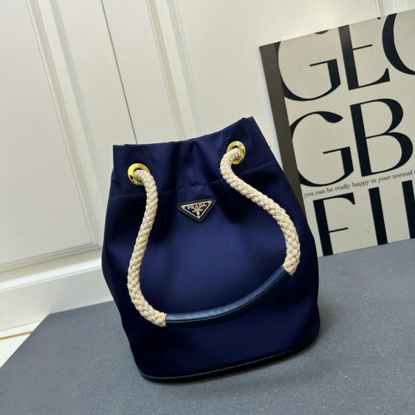 Prada Mariner Re-Nylon small bucket bag Navy