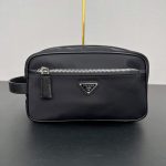Re-Nylon and Saffiano leather travel pouch (1)