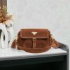 Prada Explore suede shoulder bag with flap (10)