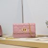 Small Miss Caro Pouch with Chain pink (1)