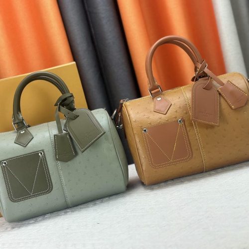 Speedy 25 Bandoulière ostrich leather (17)