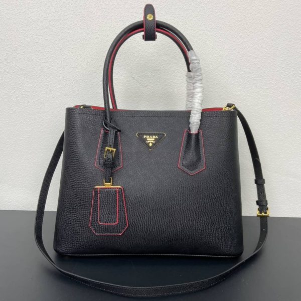 Double Saffiano leather tote bag (1)