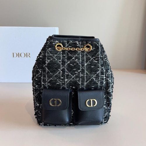 Medium Dior Caro Multicarry Backpack with Chain (1)