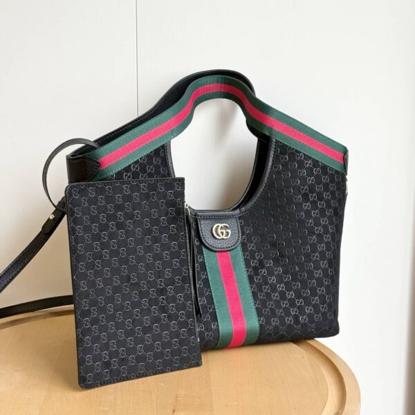 Gucci Giglio small tote bag suede (26)