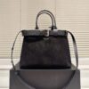 Prada Buckle medium suede bag with belt (1)