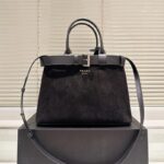 Prada Buckle medium suede bag with belt (1)
