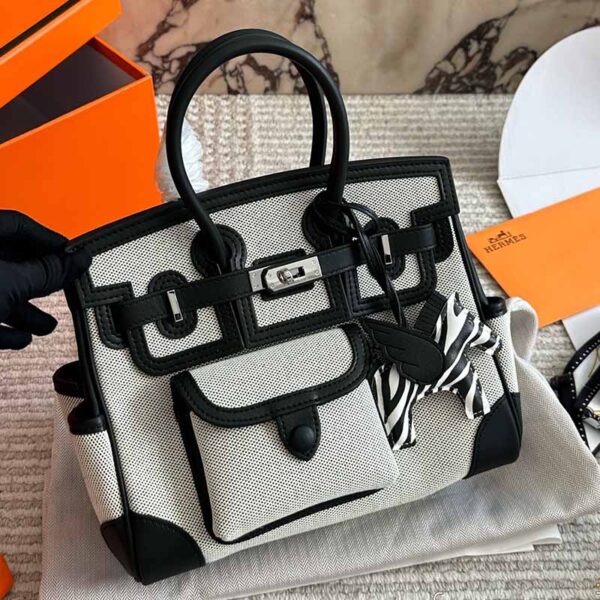 Hermès Birkin 25 Cargo Ecru-Black (1)