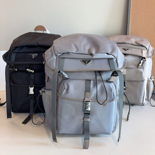 Re-Nylon and Saffiano leather backpack (1)