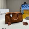 Amazona 36 Brown Suede Handbag with Double Handles (1)