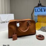 Amazona 36 Brown Suede Handbag with Double Handles (1)