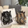 Check Medium Bucket Bag Calico (1)