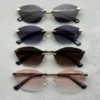 GG Eyewear cat-eye rimless sunglasses (1)