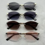 GG Eyewear cat-eye rimless sunglasses (1)