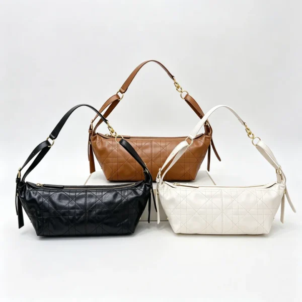 Medium D-Journey Bag in Crinkled Calfskin