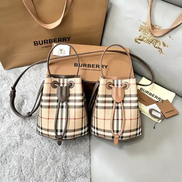 Mini Check Bucket Bag