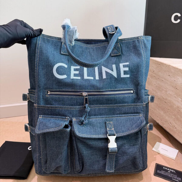 Celine Denim Top Handle Bag