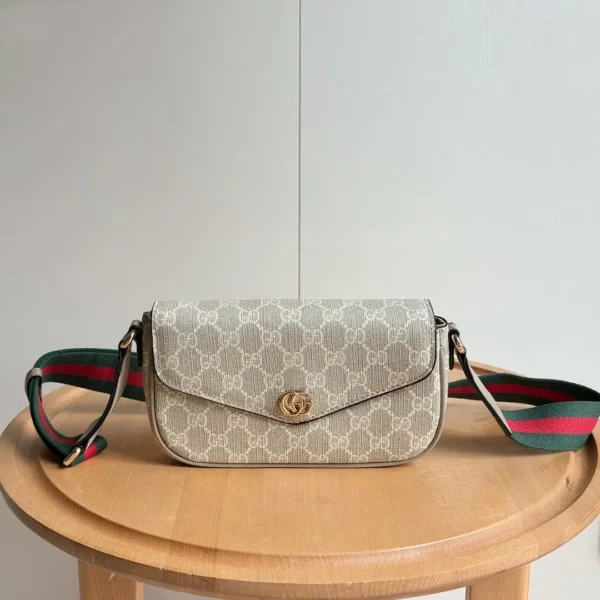 Ophidia pochette GG Supreme canvas beige