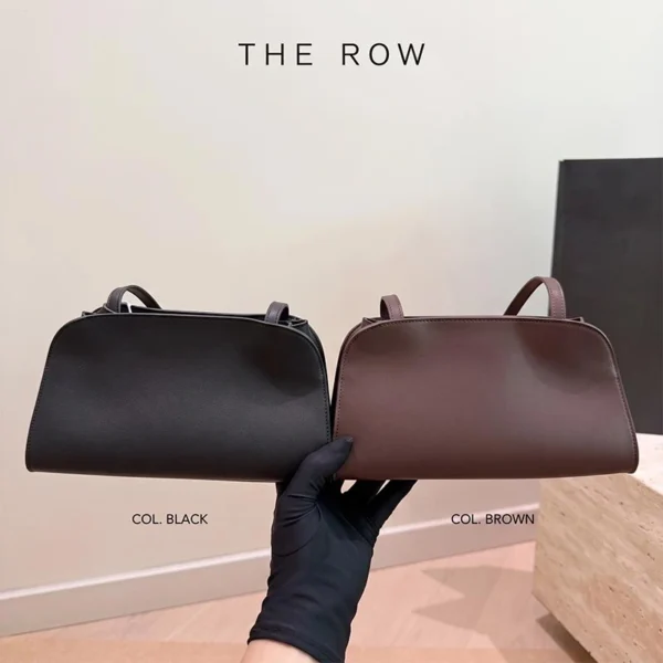 The Row Peggy Medium leather clutch