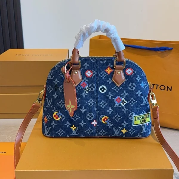 Alma PM in Monogram Denim Paris