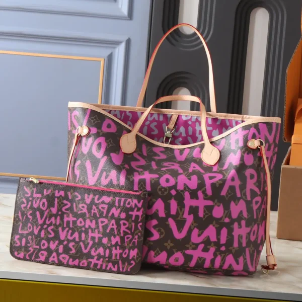 Monogram Graffiti Neverfull MM pink