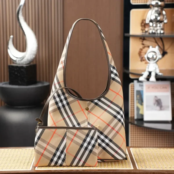 Small Check Twill Shoulder Bag