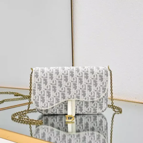 Medium Saddle Pouch with Chain with Gift Box